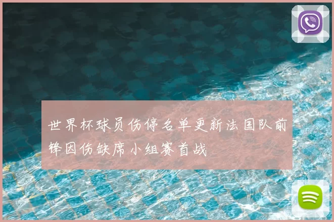 世界杯球员伤停名单更新法国队前锋因伤缺席小组赛首战